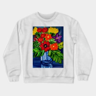 Bold bright flowers Crewneck Sweatshirt